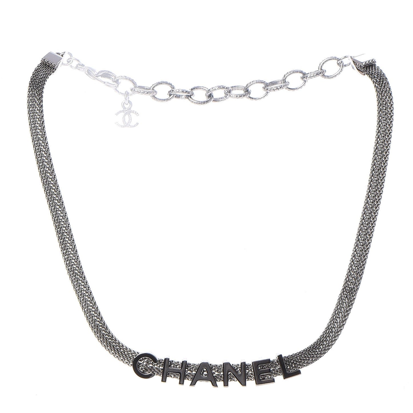 Ruthenium Logo Choker Necklace
