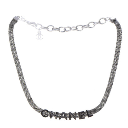 Chanel Ruthenium Logo Choker Necklace 3 of 5