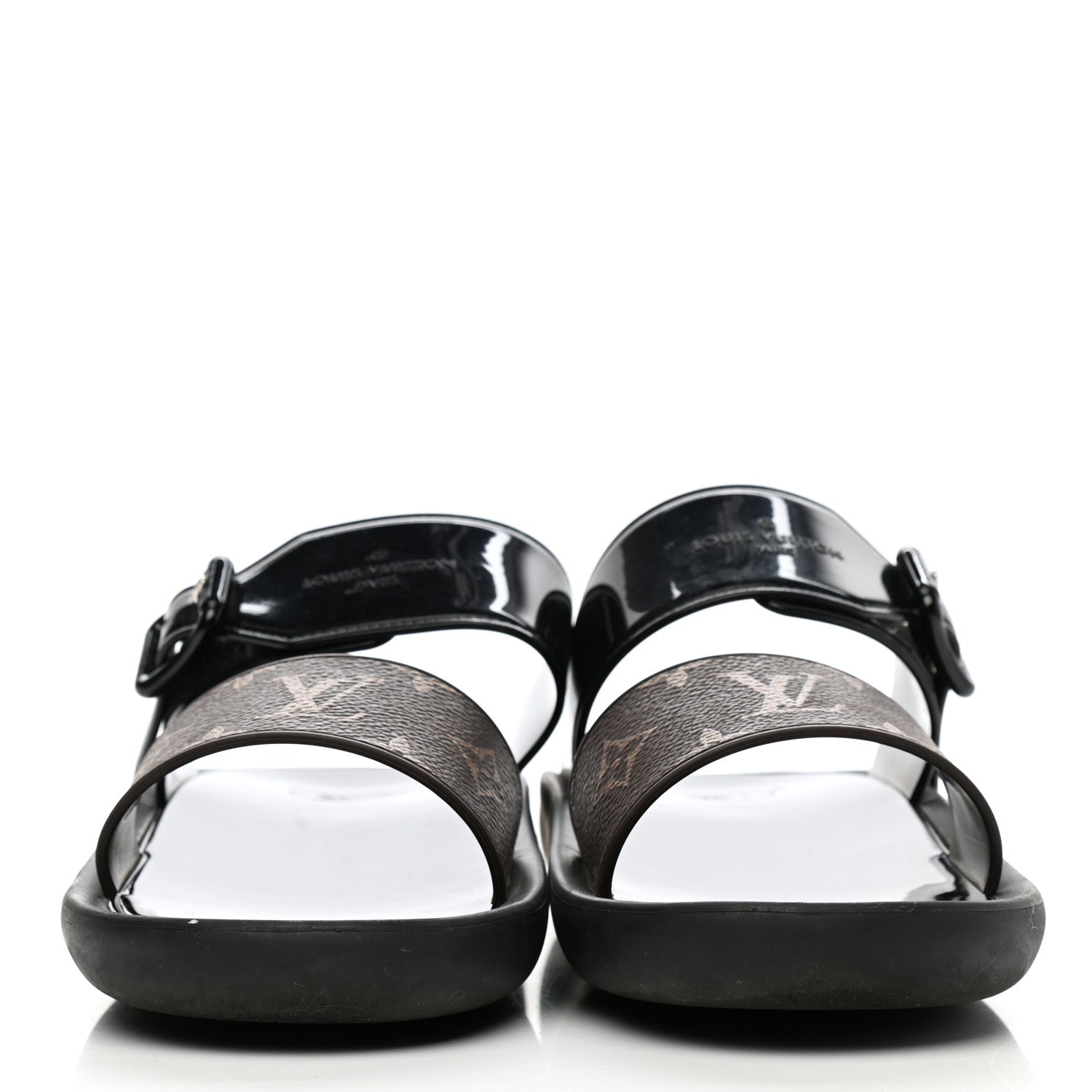 Louis Vuitton Monogram Sunbath Flat Mule Sandals 39 Black 2 of 7