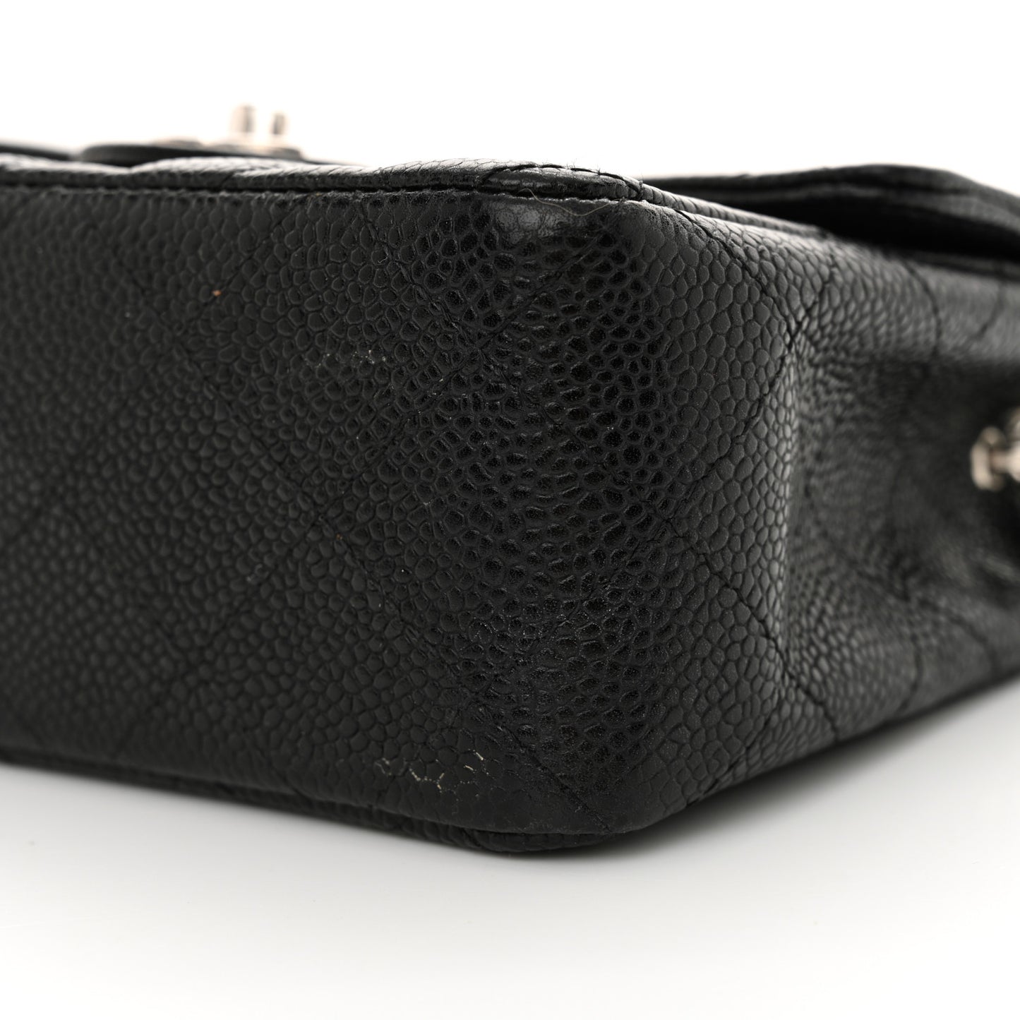Caviar Quilted Mini Square Flap Black