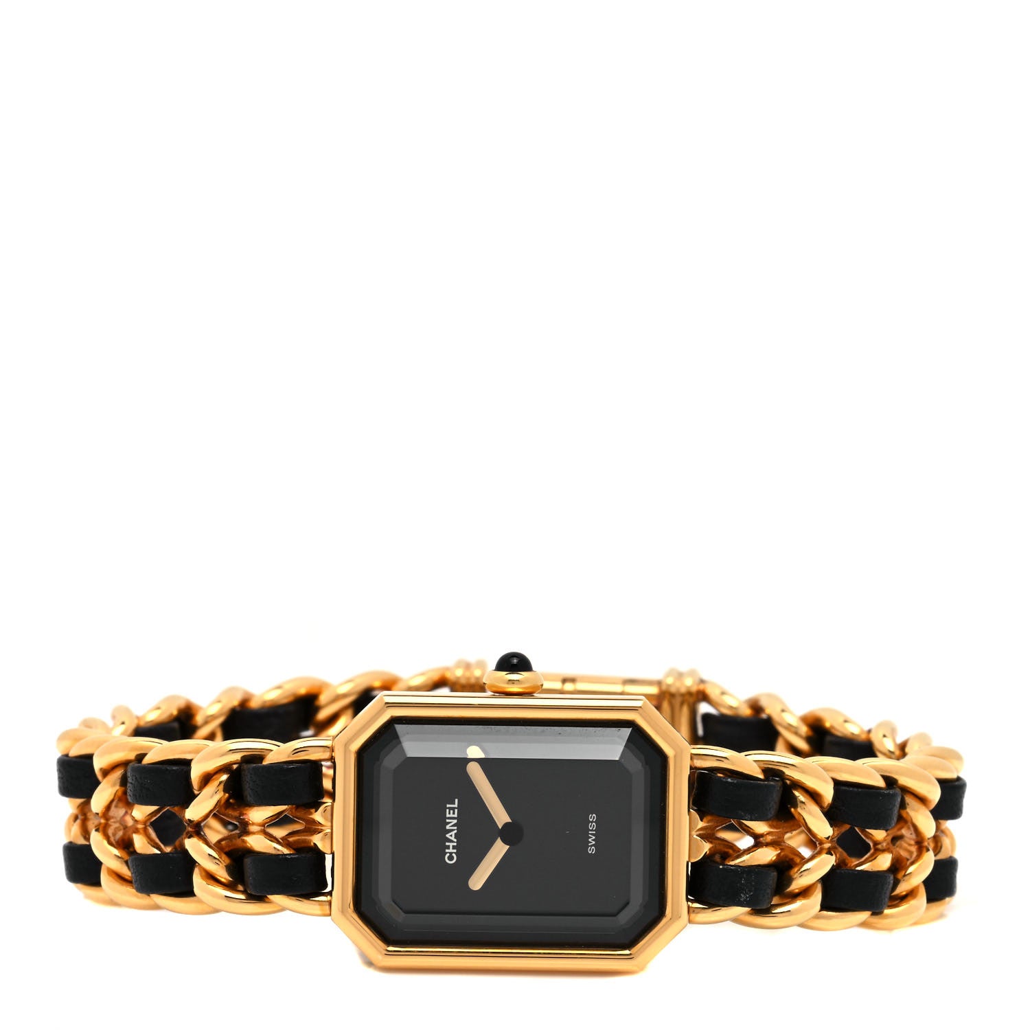 Chanel Stainless Steel Lambskin 20mm Chain Premiere Quartz Watch Gold L 2 of 4