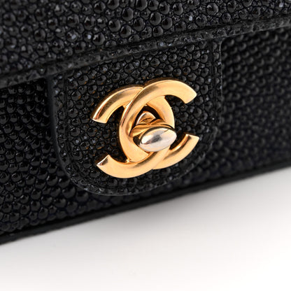 Chanel Galuchat Stingray Mini Flap Black 11 of 15