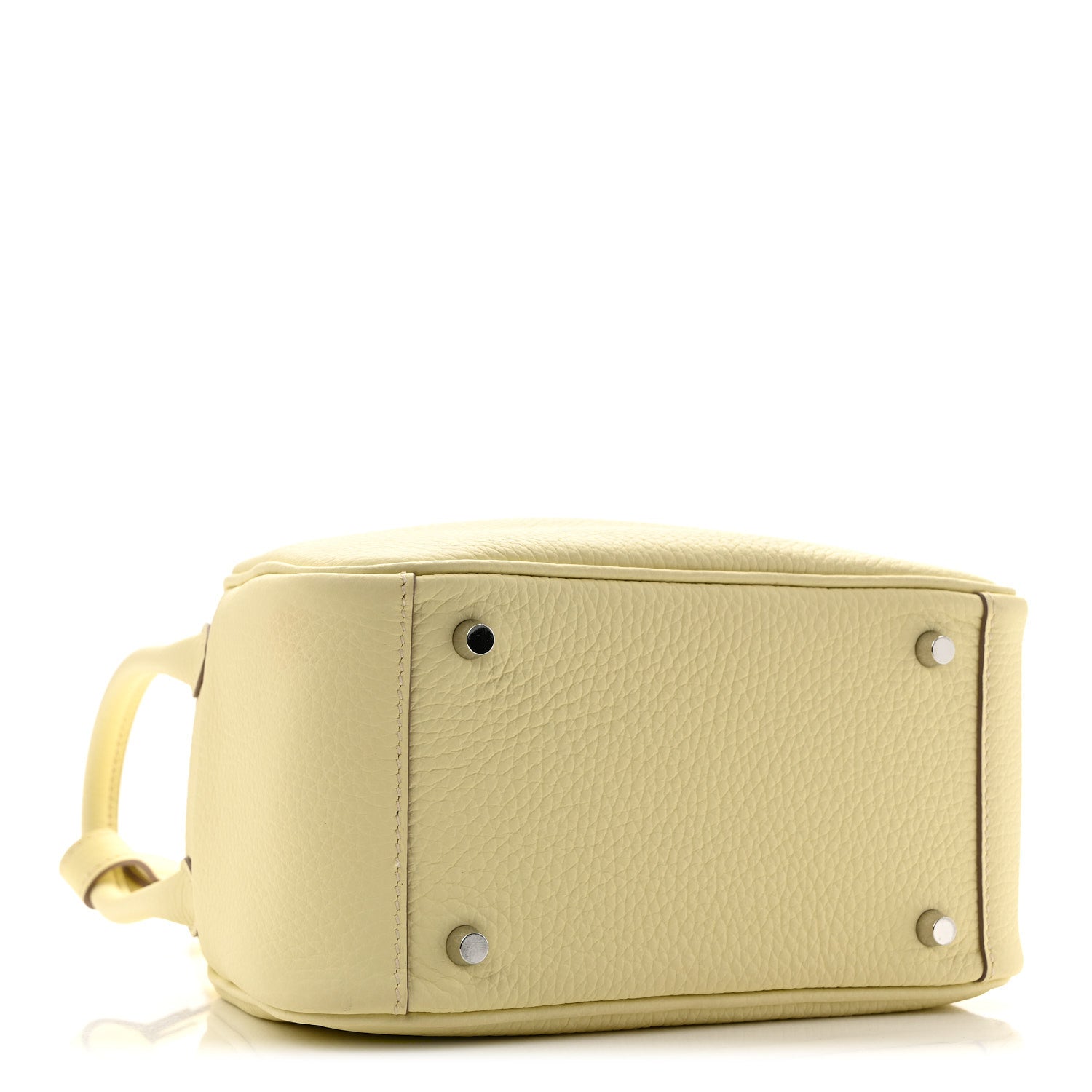 Hermes Taurillon Clemence Mini Lindy 20 Jaune Milton 4 of 12