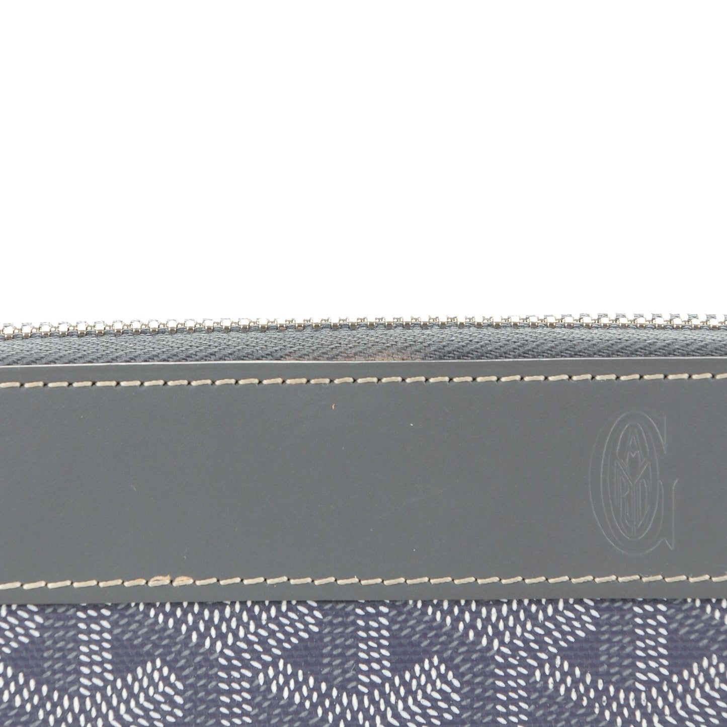 Goyardine Matignon Zip Around GM Wallet Grey