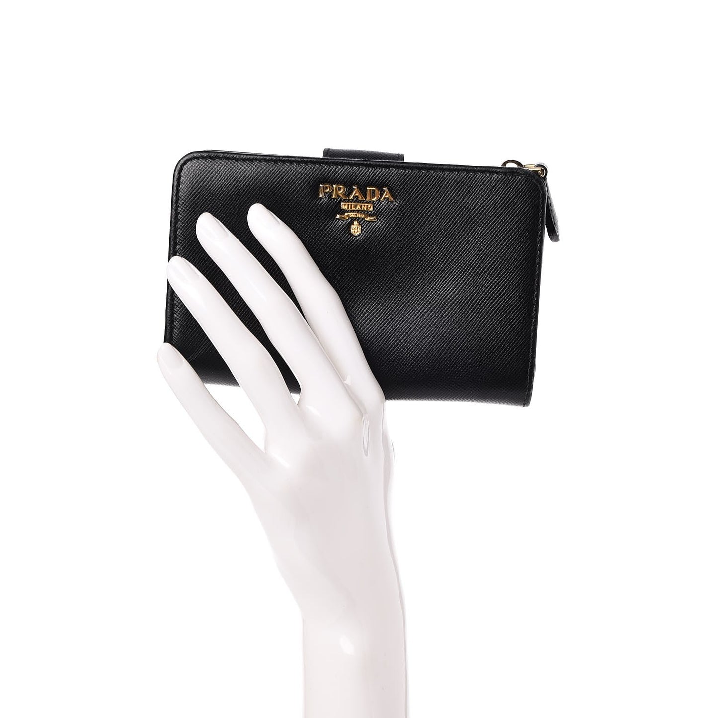 Saffiano Compact Wallet Nero Black