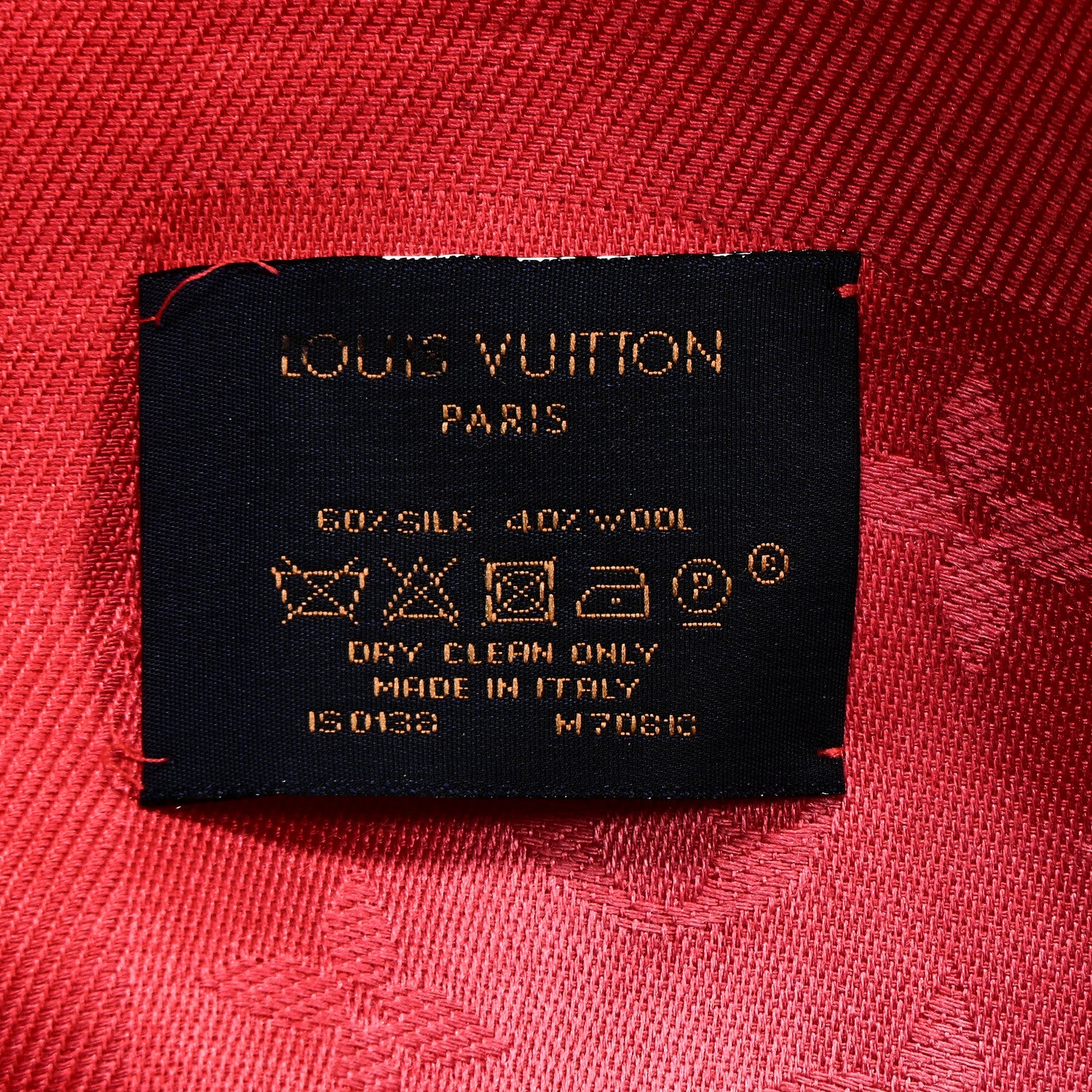 Louis Vuitton Silk Wool Blurrygram Shawl Flamingo 3 of 4