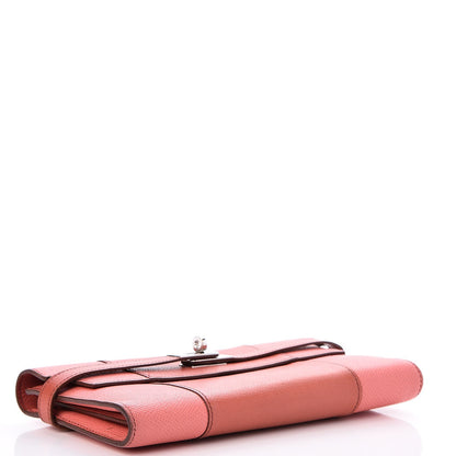 Hermes Epsom Flag Kelly Longue Wallet Corail Flamingo 4 of 13