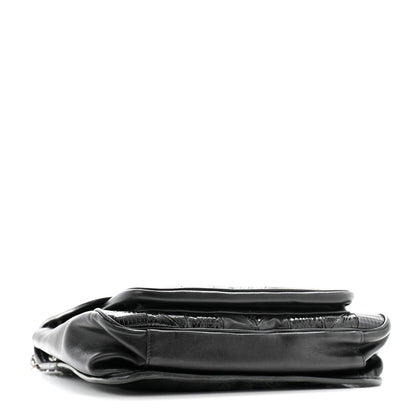 Saint Laurent Calfskin Ayers Patchwork Monogram Medium Niki Chain Satchel Black 4 of 11