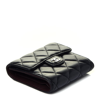 Chanel Lambskin Quilted Compact Flap Wallet Black 4 of 7