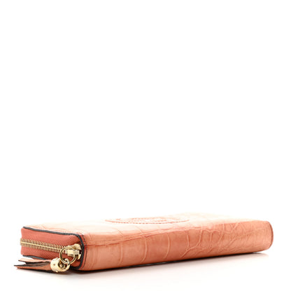 Gucci Crocodile Soho Zip Around Wallet Orange 4 of 8