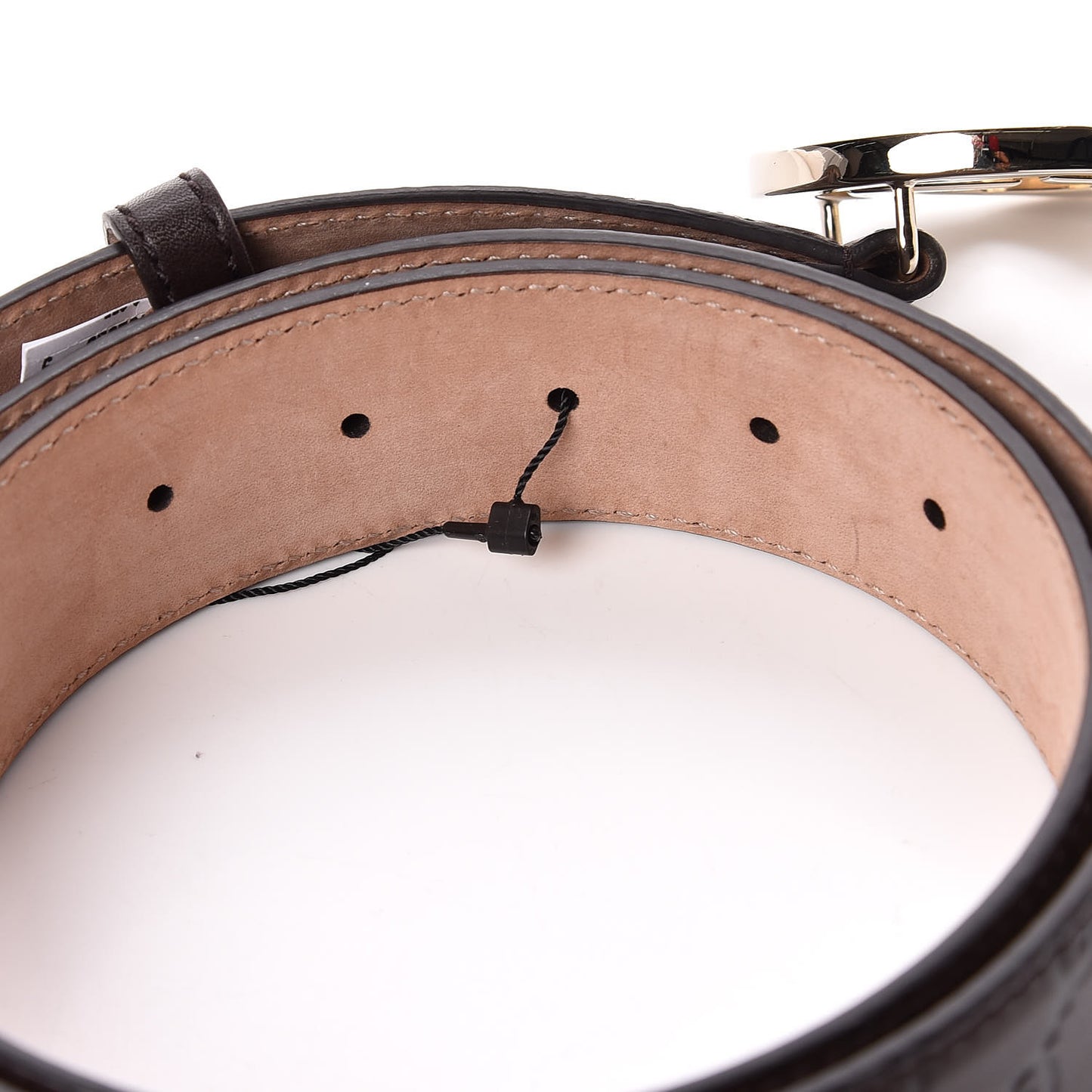 Guccissima Signature Interlocking G 40mm Belt 95 38 Chocolate