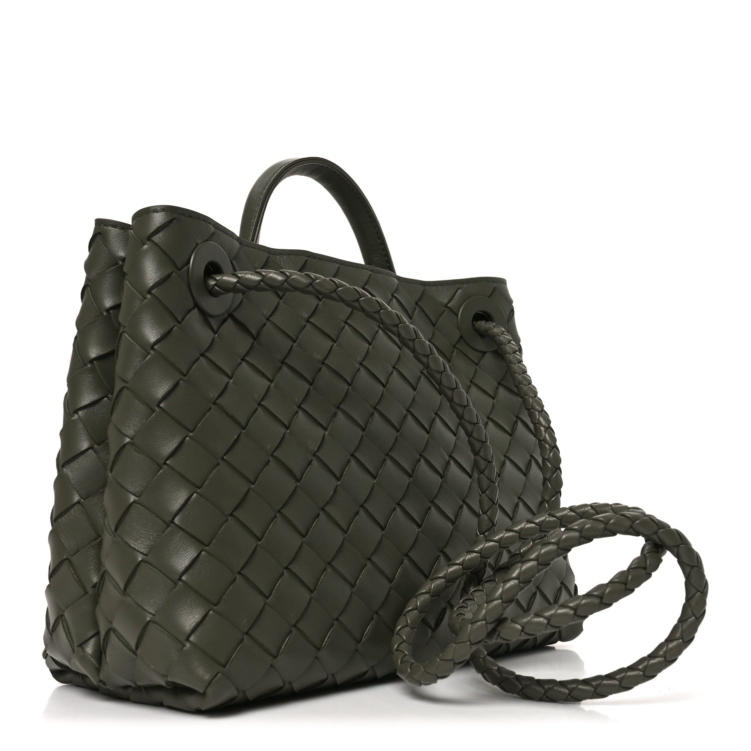 Bottega Veneta Nappa Intrecciato Small Andiamo Shoulder Bag Pickle