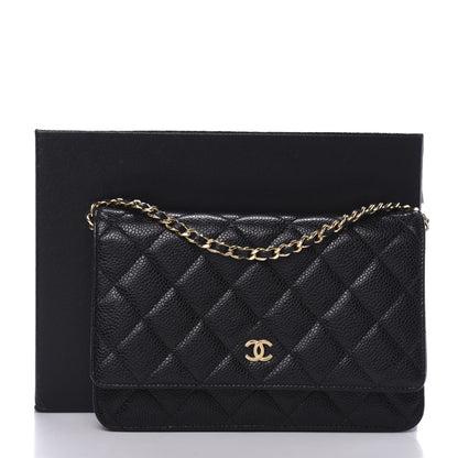 Chanel Caviar Quilted Wallet On Chain WOC Black 12 of 12