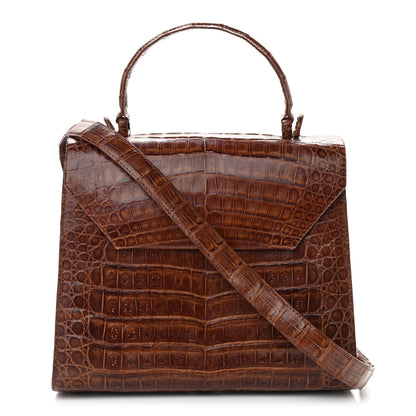 Nancy Gonzalez Crocodile Top Handle Brown 1 of 12