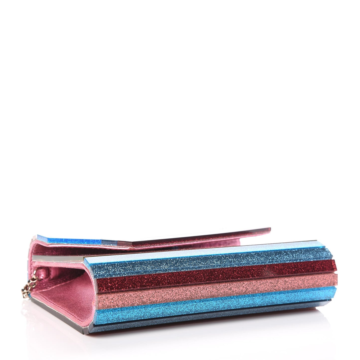 Acrylic Glitter Candy Clutch Raspberry Mix