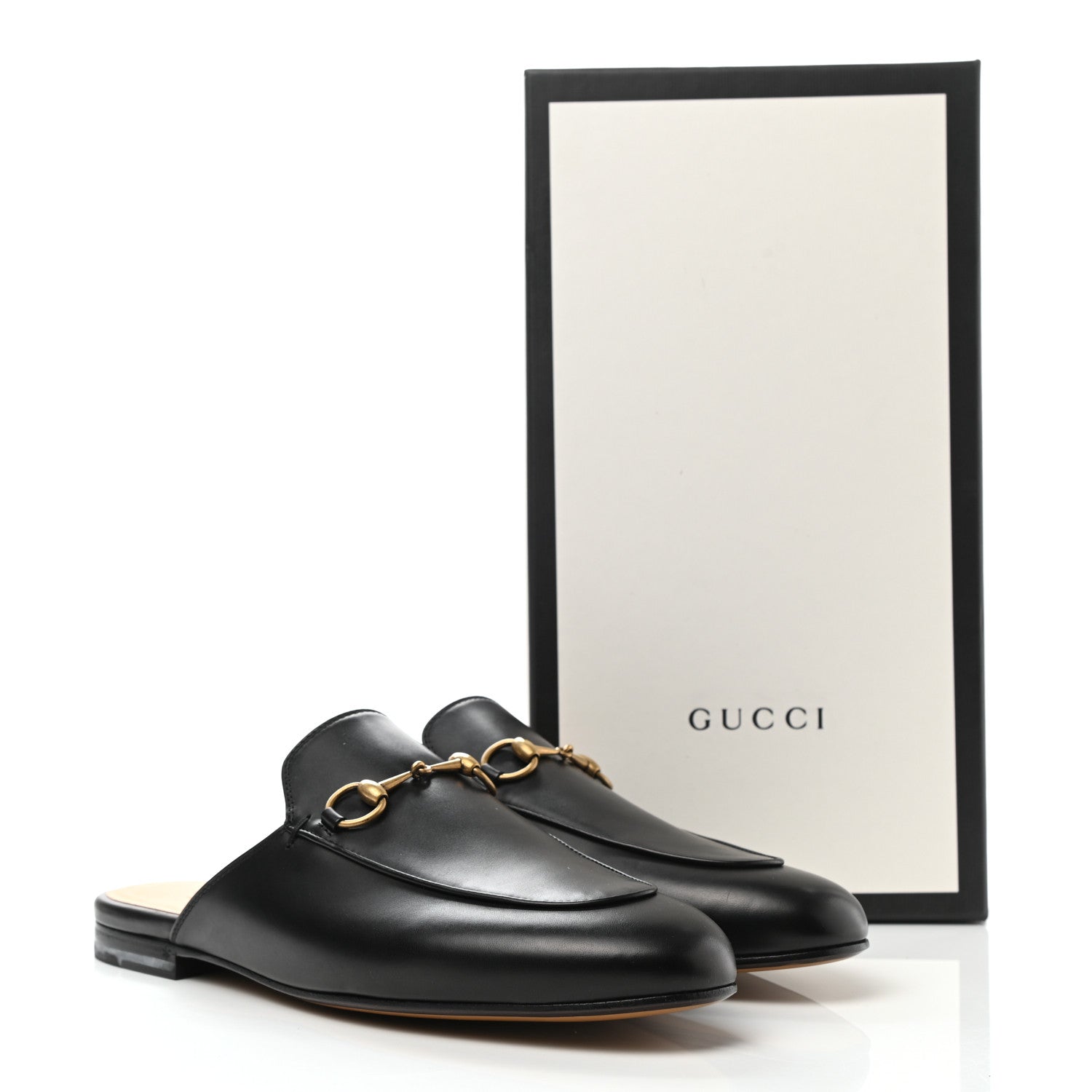 Gucci Calfskin Womens Princetown Slippers 38.5 Black 9 of 11