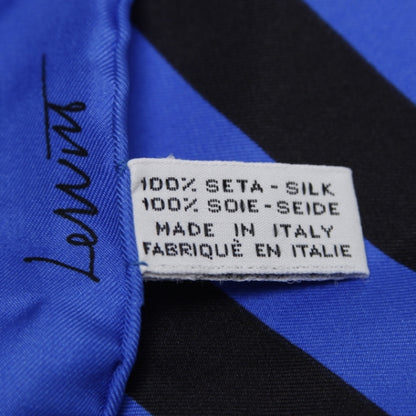 Louis Vuitton Silk Stripes Scarf Blue/Black 6 of 6