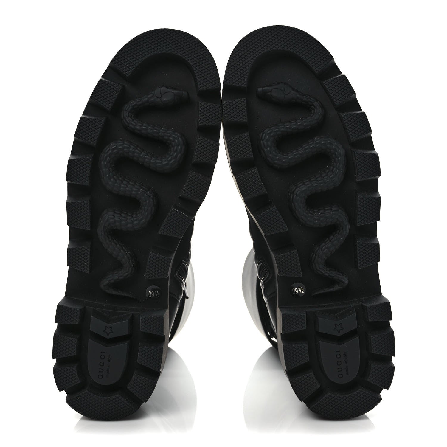 Gucci Nappa Frances GG Matelasse Platform Combat Boots 39.5 Black 5 of 8