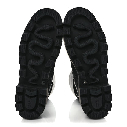 Gucci Nappa Frances GG Matelasse Platform Combat Boots 39.5 Black 5 of 8