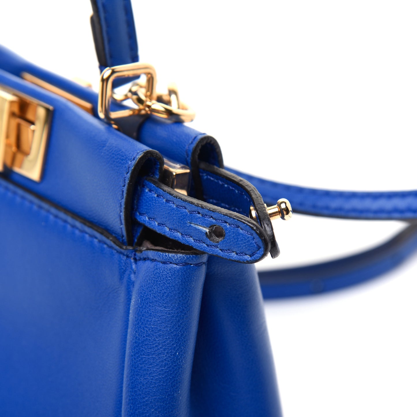 Nappa Micro Peekaboo Iconic Satchel Bluette