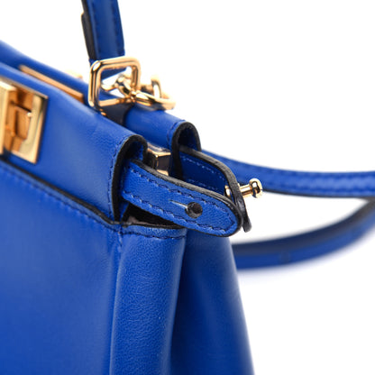 Fendi Nappa Micro Peekaboo Iconic Satchel Bluette 15 of 24