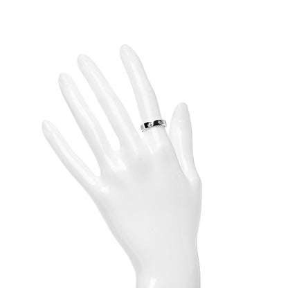 Cartier 18K White Gold 8 Diamond 4mm Wedding Band LOVE Ring 50 5.25 2 of 4