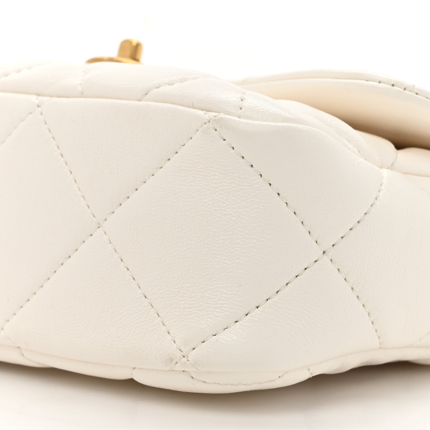 Chanel Lambskin Plexiglass Quilted Coco Love Flap White 9 of 12