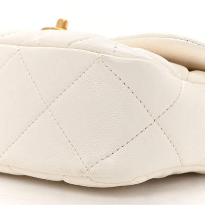 Chanel Lambskin Plexiglass Quilted Coco Love Flap White 9 of 12