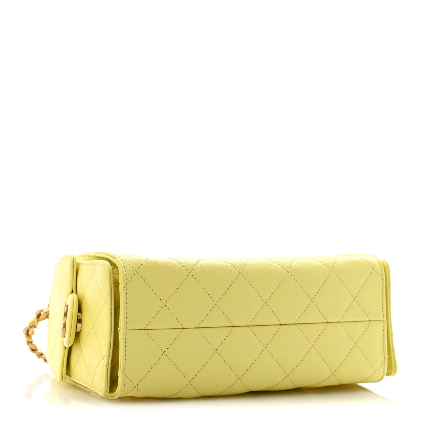 Caviar Quilted Mini Chanel 25 Handbag Light Yellow Light Yellow