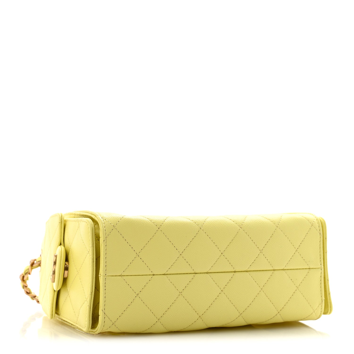 Chanel Caviar Quilted Mini Chanel 25 Handbag Light Yellow Light Yellow 4 of 11