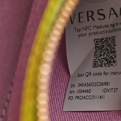 Versace Grained Calfskin Small La Medusa Chain Tote Citron 7 of 10