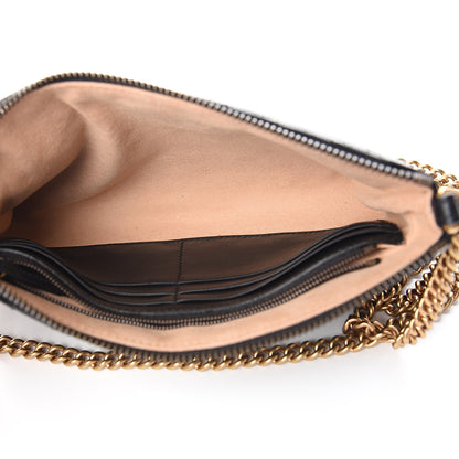 Gucci Calfskin Matelasse Mini GG Marmont Chain Bag Black 4 of 10