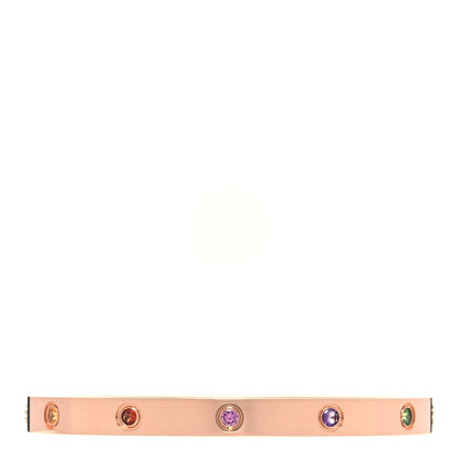 Cartier 18K Pink Gold Sapphire Garnet Amethyst LOVE Bracelet 19 1 of 6