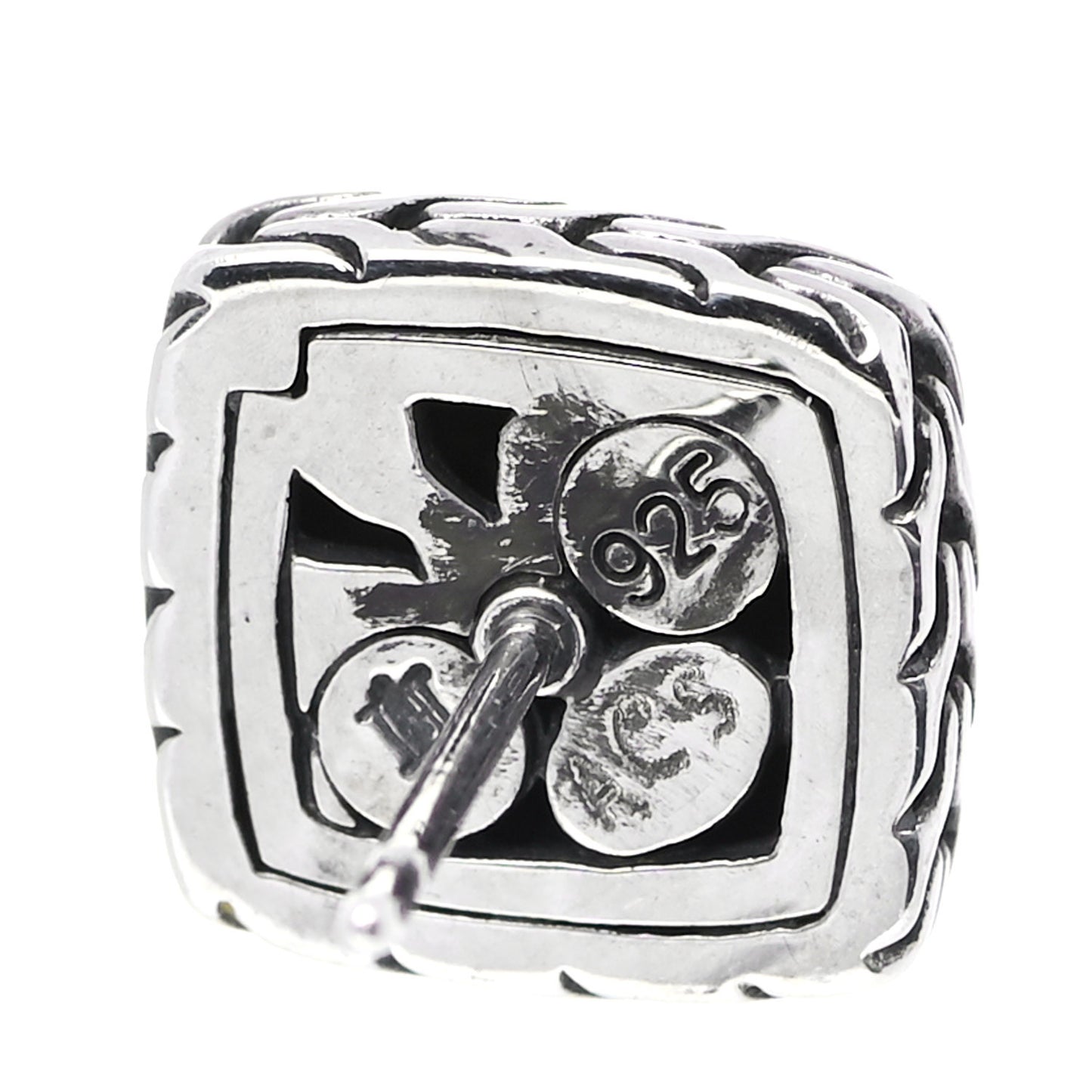 Sterling Silver Jaisalmer Dot Square Earrings