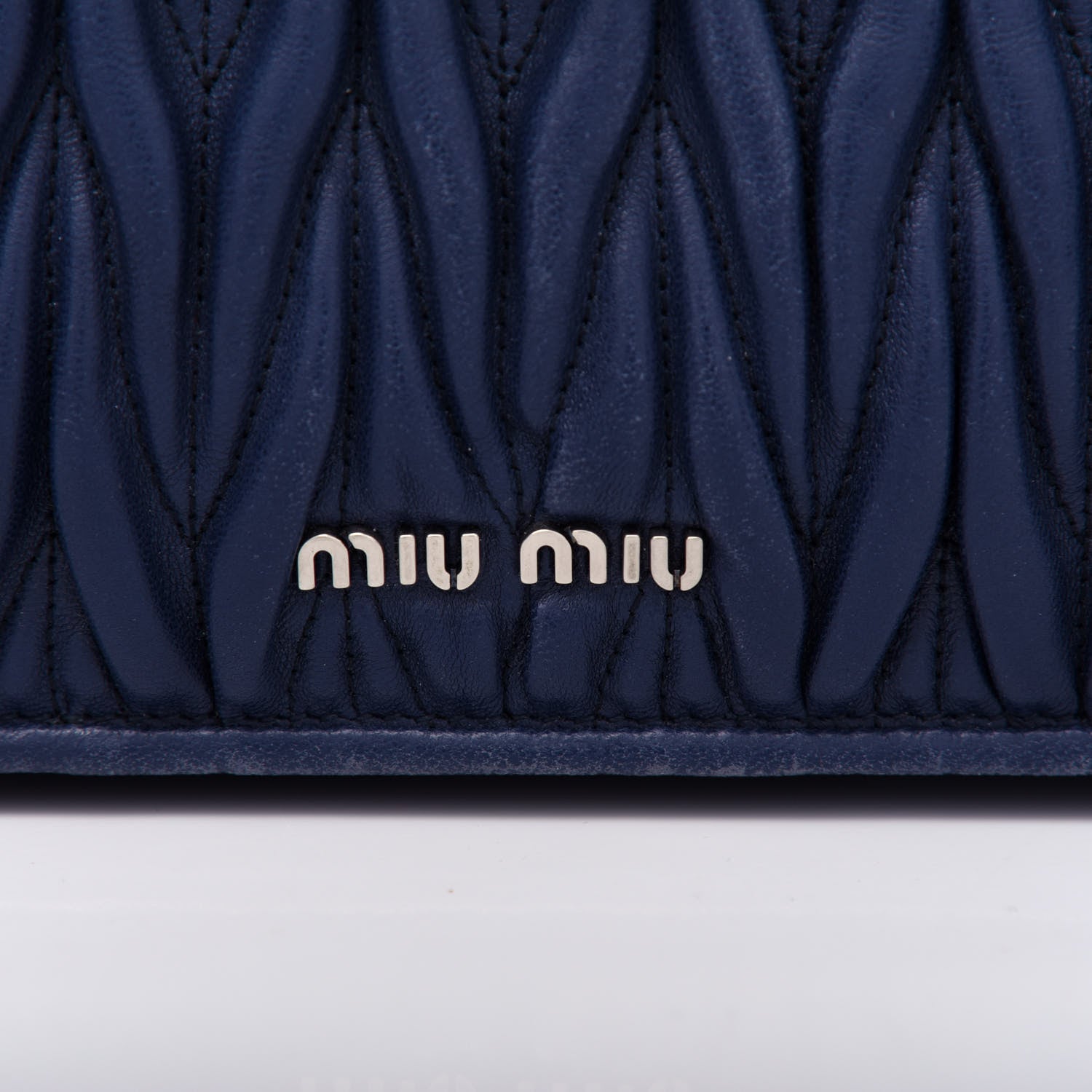 Miu Miu Nappa Matelasse Club Shoulder Bag Oltremare 11 of 11