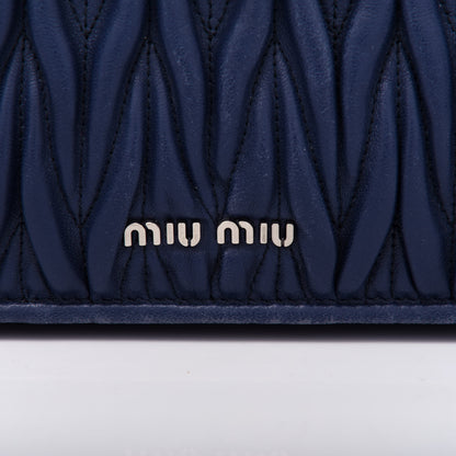 Miu Miu Nappa Matelasse Club Shoulder Bag Oltremare 11 of 11