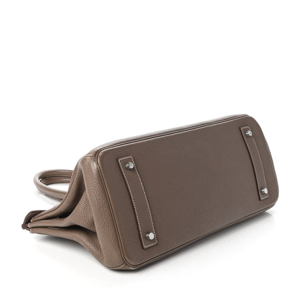 Hermes Taurillon Clemence JPG Shoulder Birkin II 42 Etoupe 4 of 13