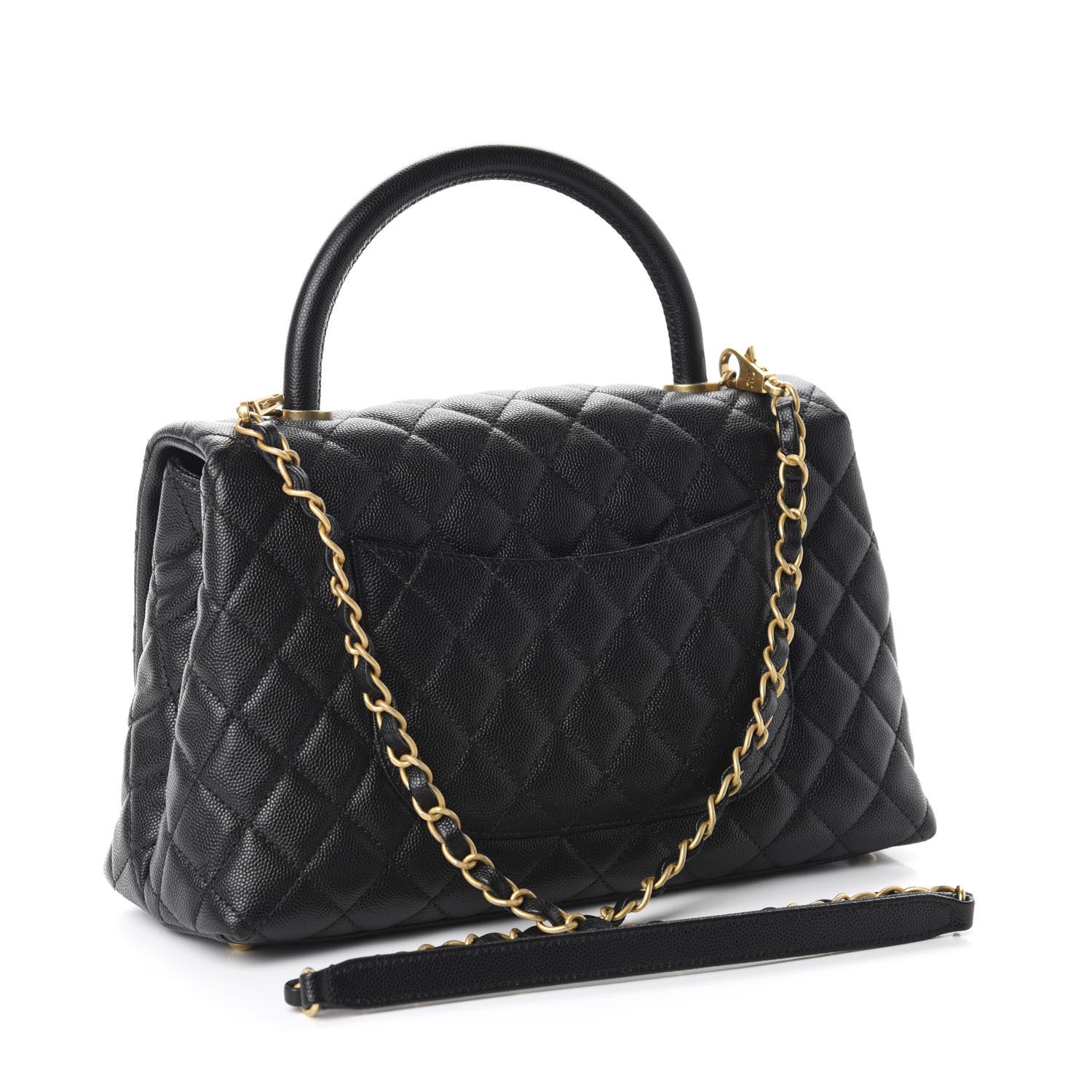 Chanel Caviar Quilted Small Coco Handle Flap Black 3 of 11
