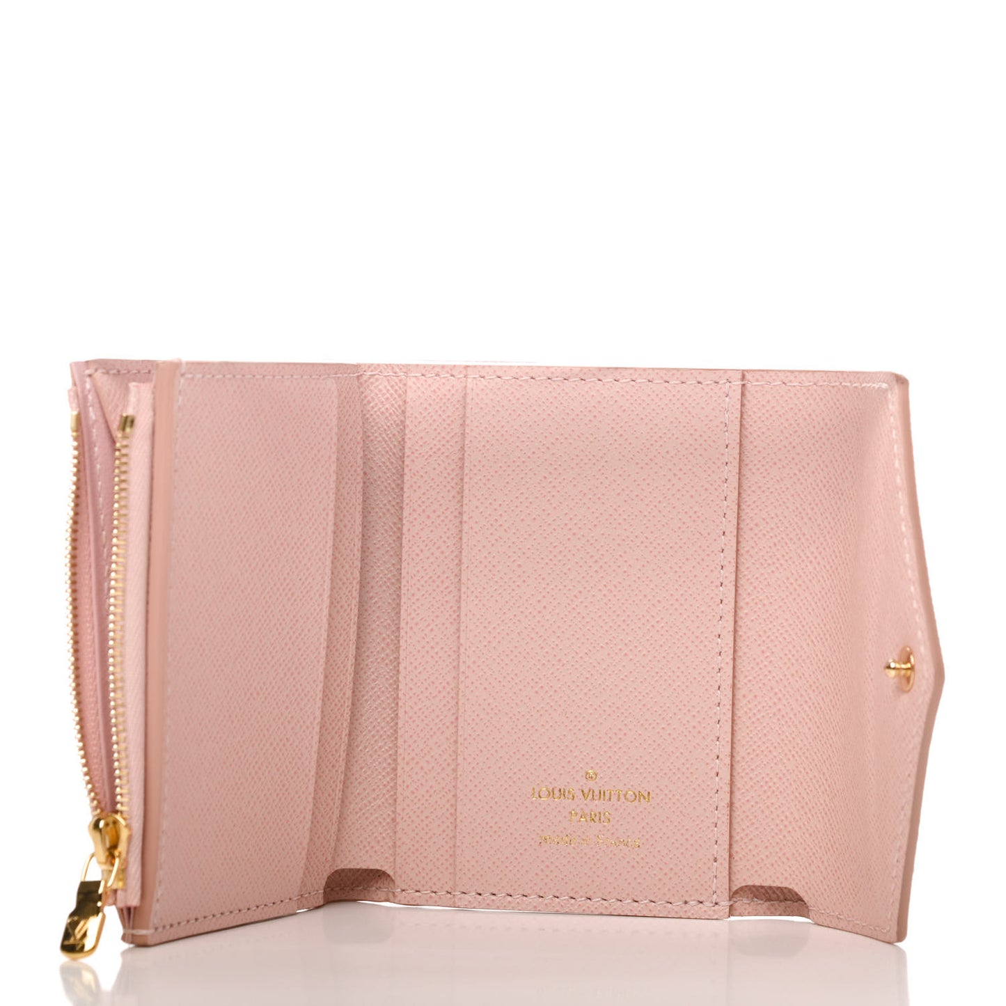 Damier Azur Studded Zoe Wallet Rose Ballerine