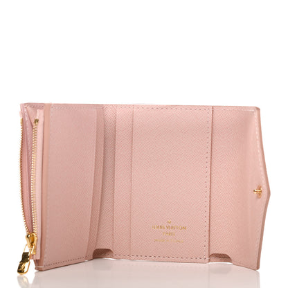 Louis Vuitton Damier Azur Studded Zoe Wallet Rose Ballerine 5 of 6