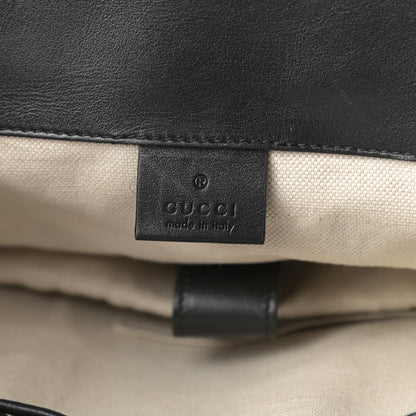 Gucci Calfskin GG Tennis Embossed Double Buckle Backpack Black 6 of 11