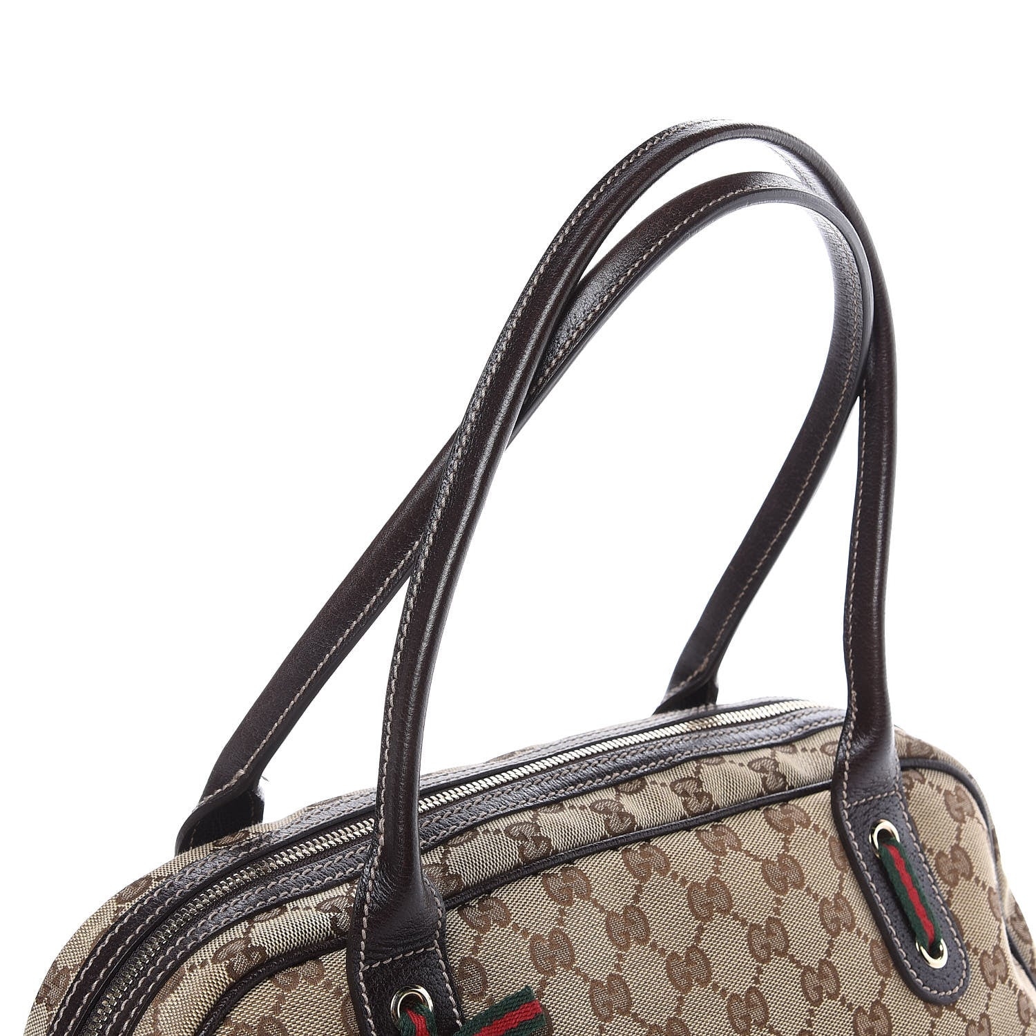 Gucci Monogram Small Princy Satchel Dark Brown 15 of 15