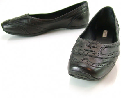 Bottega Veneta Leather Wing Tip Flats 35 Nero 1 of 7