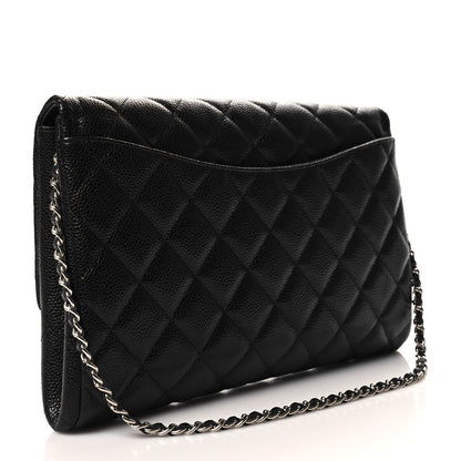 Chanel Caviar Quilted Clutch With Chain Flap Black 3 of 11