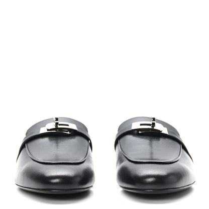 Hermes Goatskin Oz Mules 40 Black 2 of 9