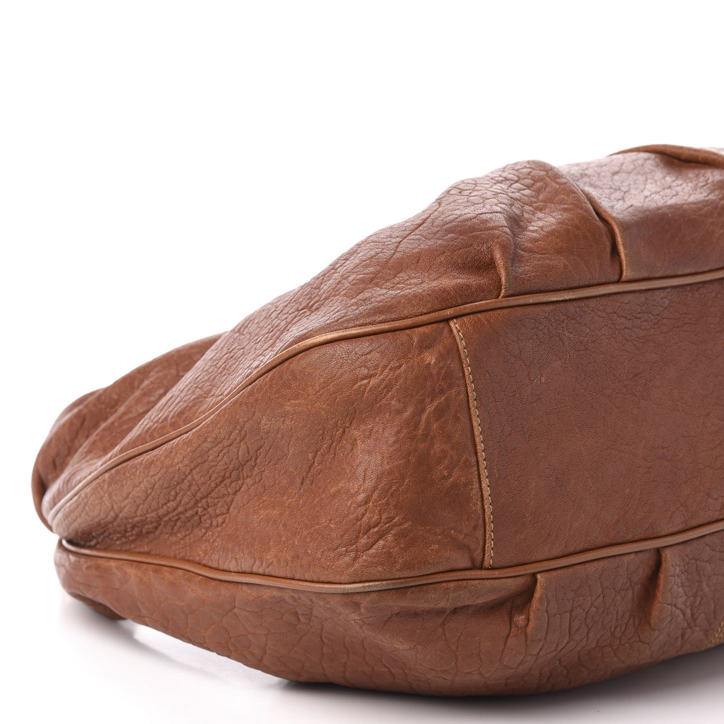 Crinkled Lambskin Mia Hobo Camel