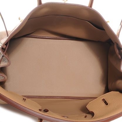 Hermes Taurillon Clemence Birkin 35 Tabac Camel 6 of 11