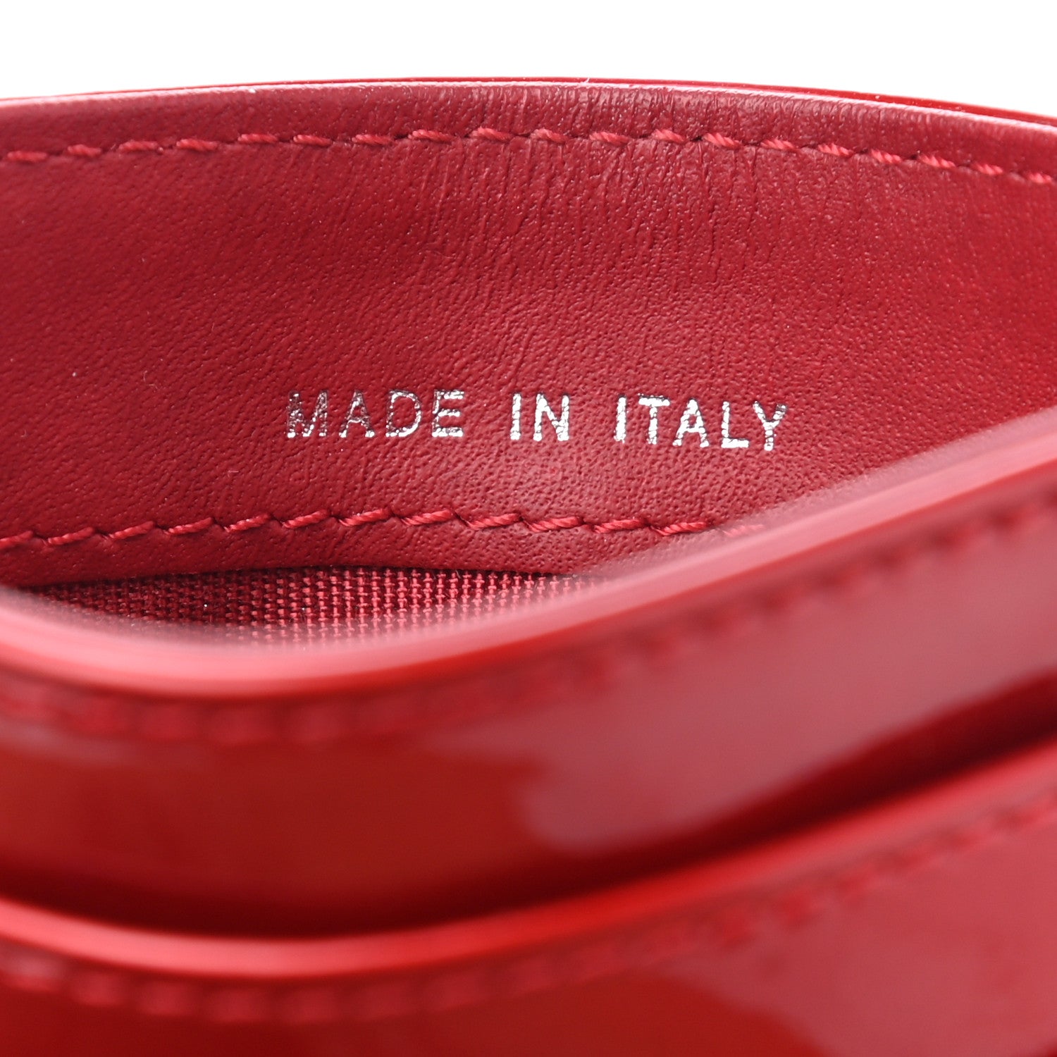 Chanel Patent Quilted Brilliant Card Holder Red 7 of 9