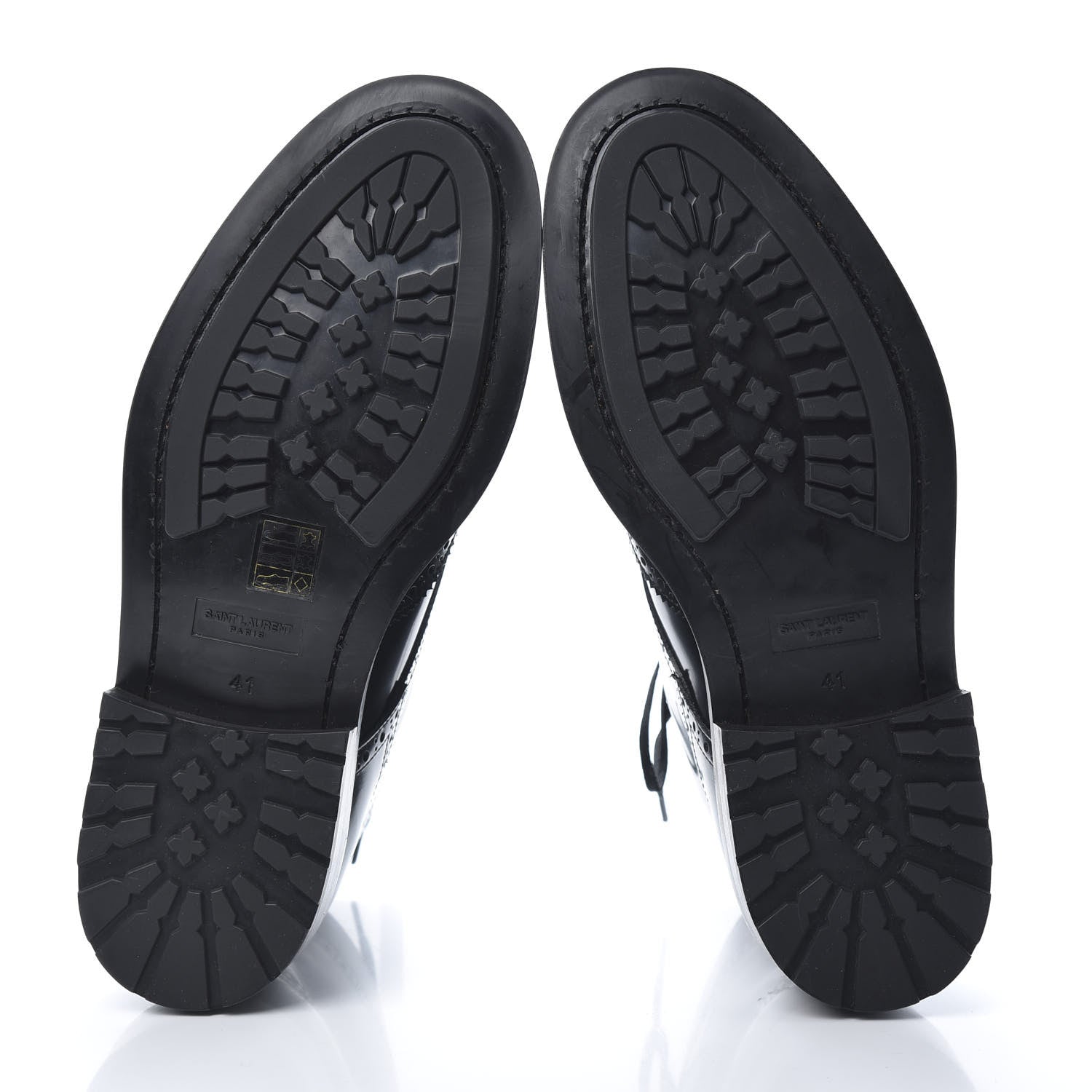 Saint Laurent Smooth Calfskin Mens Army Lace Up Boots 41 Black 5 of 7