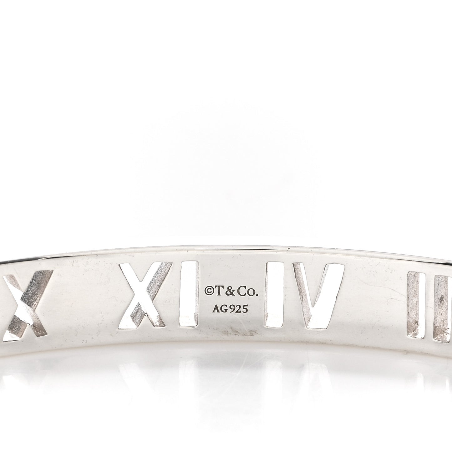 Sterling Silver Atlas Pierced Hinged Bangle Bracelet